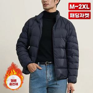 남성 겨울 보온업 베이직 솔리드 웜업 경량 패딩자켓 점퍼 TZ24J-405B