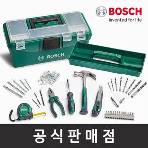 보쉬 정품 73pc DIY 스타터 박스 공구박스 핸드툴세트 수공구 플라이어 줄자 비트세트 다목적공구