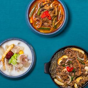 도가니탕 600g x 2팩 + 늘품은 육개장 600g x 2팩 + 대복 뚝배기불고기 400g x2팩