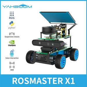 Yahboom 프로그래밍 가능한 4WD 스마트 자동차 로봇, Lidar 520 모터, 음성 인식, 젯슨 나노 라즈베리 파이 5 ROSMASTER X1 용