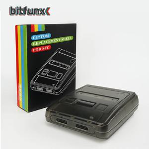 Bitfunx SFC 교체 케이스, 슈퍼 패미콤 콘솔용 투명 쉘, 슈퍼 NES 게임 콘솔