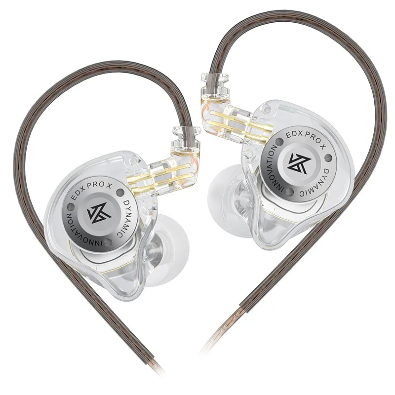KZ EDX PRO X 다이나믹 드라이브 이어폰 HIFI Bass 이어버드 스포츠 음악 취소 헤드셋 2PIN 케이블 KZ ZSTX ZSN PRO X EDC EDA ZVX