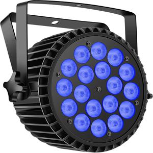 알루미늄 합금 LED 파 18x18W RGBWA + UV 조명, 6 인 1 LED 조명, DMX512 디스코 조명, 전문 무대 DJ 장비, 빠른 배송