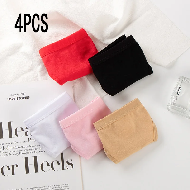 4PCS 섹시한 여성 코 튼 끈 팬티 비키니 팬티 편안한 통기성 세트 팬티 T 바지 원활한