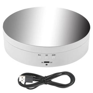 3가지 속도 모드를 갖춘 USB 전원 회전 턴테이블 360 °   제품 사진 촬영 보석 및 비디오 촬영을 위한 전동 디스플레이 스탠드