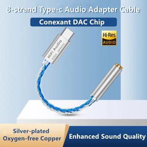 DAC 케이블 USB 유형 C ~ 3.5mm 잭 HiFi 오디오 앰프 어댑터 KZ 귀마개 용 유선 이어폰 iPhone16/15 Samsung Xiaomi Huawei iPad