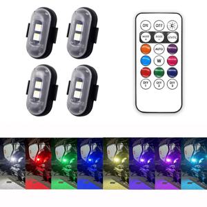 RGB Led 항공기 스트로브 조명 오토바이 조명 LED 플래시 위치 무선 조명 항공기 비행기 헬리콥터 경고등