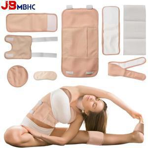 피마자 오일 팩 랩 조절 가능한 탄성 스트랩이 있는 재사용 가능한 유기농 면 피마자 오일 팩 바디용 피마자 오일 압축 팩