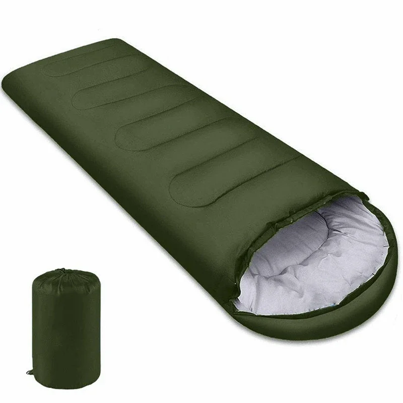 PACOONE 경량 캠핑 침낭, 4 계절 따뜻한 봉투, 야외 배낭 여행, 코튼 겨울 침낭