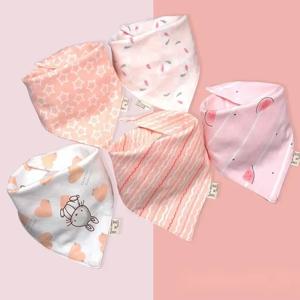 5pcs 아기 타액 수건 삼각형 스카프 순수 코튼 두건 방수 Bibs 신생아 소년 소녀 흡수성 천 턱받이 타액 스카프