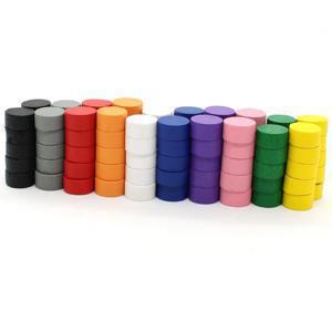 10MM 게임 디스크 토큰 10/50/100/200/500PCS 나무 게임 조각 전당포/체스 보드 게임/교육 게임 액세서리 10 색 10*5mm