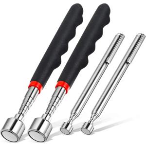 마그네틱 텔레스코픽 픽업 도구 그립 LED 조명 조정 가능한 확장형 롱 리치 펜 나사 따기 용 편리한 도구 너트 볼트