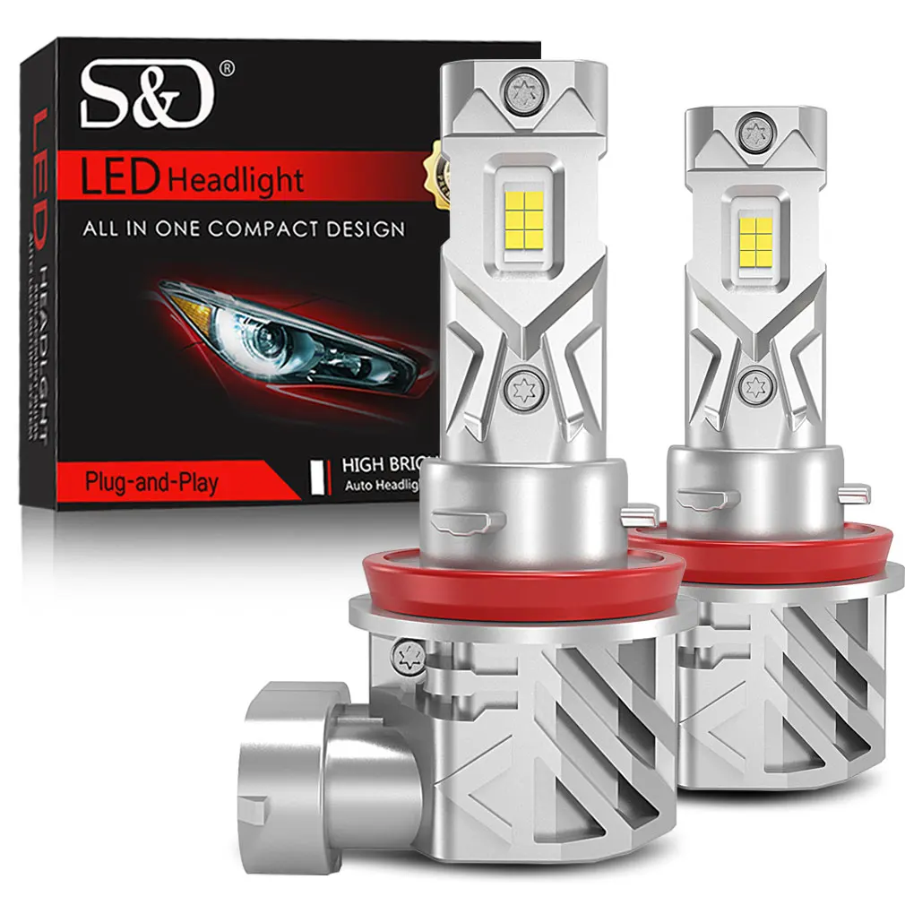 25000LM H8 H11 LED 헤드라이트 Canbus 9005 HB3 9006 HB4 CSP LED 전조등 전구 120W 터보 자동 램프 6000K 12V