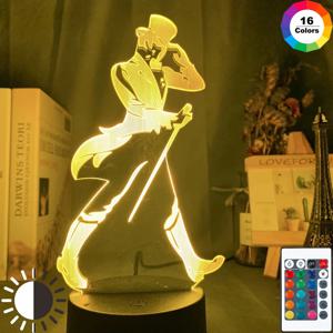 3D Led Johnnie Walker 바 룸 장식 조명을위한 야간 조명을 계속 걷기 Usb 배터리 구동 야간 조명 다채로운 테이블