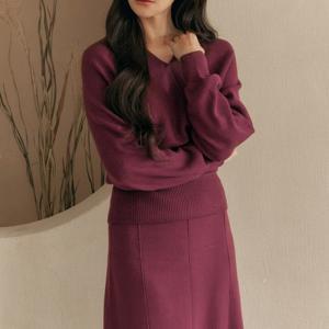 [최초가 69,000원]벨루아 랩 니트 블라우스