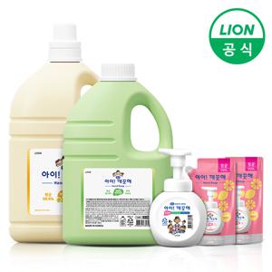 아이깨끗해 핸드워시 대용량 레몬/청포도 2.45L 2개+공용기+리필 추가!