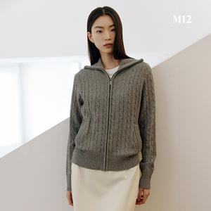 [런칭가69,900원] M12 25SS 여성 케이블 니트집업 2종