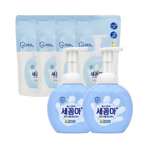 온더바디 세꼼마 버블 항균 핸드워시 250ml 2개+리필 200ml 4개 (레몬)