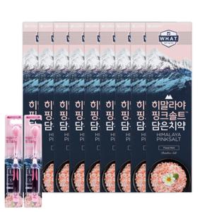 페리오 히말라야 핑크솔트 치약(플로럴민트)100g 9개 + 증정) 핑크솔트 칫솔 2개