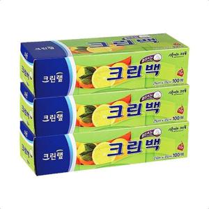 크린랩 일회용 비닐 위생백 크린백 25x35x100매 중형 x 3개