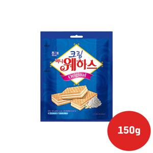 해태제과 크림미니웨하스 150g 6개입/한입에쏙/먹기간편한/오리지널웨하스/무료배송