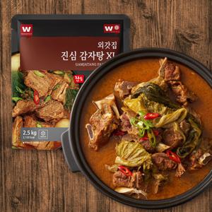 외갓집 진심 감자탕 2.5kg (XL) 3~4인분 국내산 돼지등뼈와 우거지