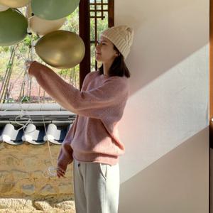 [메이블루] 티라미수 라운드 니트