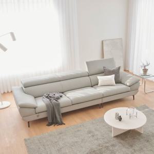 [단독] [봄소와_20%+5만원+쿠션 증정] 이루리 4인용 벨라니 통가죽 소파