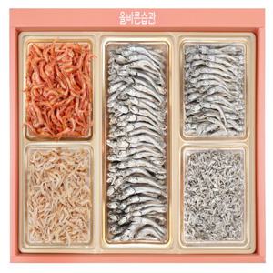 남해안 명품멸치선물세트7호 세멸 400g+대멸300g+건새우50g+꽃새우50g