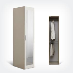 장인가구 아이브 코지 전신거울 400 좁은 옷장 행거형