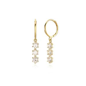 몽슈와 14K 트리플큐 원터치 귀걸이