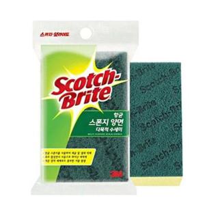 3M 스카치 브라이트 스폰지 양면 다목적 수세미