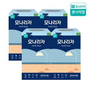 모나리자 미용티슈 300매*3입 4팩 (총12개입) 아로마향 각티슈