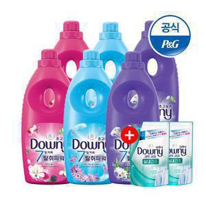 다우니 초고농축 섬유유연제 탈취파워 1L 6개 +200ml 3개