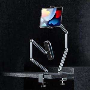 책상 침대 태블릿 스탠드 4-12.9 인치 데스크탑 휴대 전화 태블릿 조절 가능 iPad Pro Mini Xiaomi Tab 용 알루미늄 암 마운트
