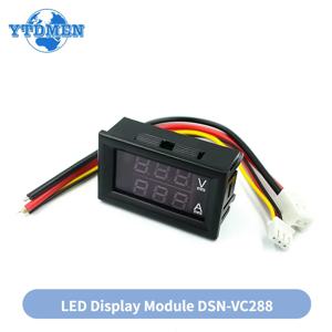 DC 0-100V 10A 디지털 전압계 전류계 듀얼 디스플레이 전압 검출기 전류 측정기 패널 앰프 볼트 게이지 0.28 