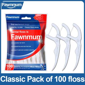 Fawnasm-치실 치간칫솔, 이쑤시개, 치아 스틱, 치간 브러시, 치아 청소, 치실 선택, 구강 관리, 100 개