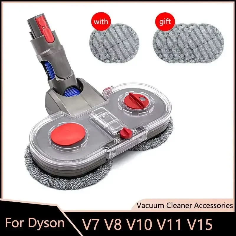 다이슨 V7 V8 V10 V11 V15 진공 청소기용 걸레 헤드 분리형 물 탱크 및 재사용 가능한 걸레 패드 6개가 포함된 전기 걸레 부착물