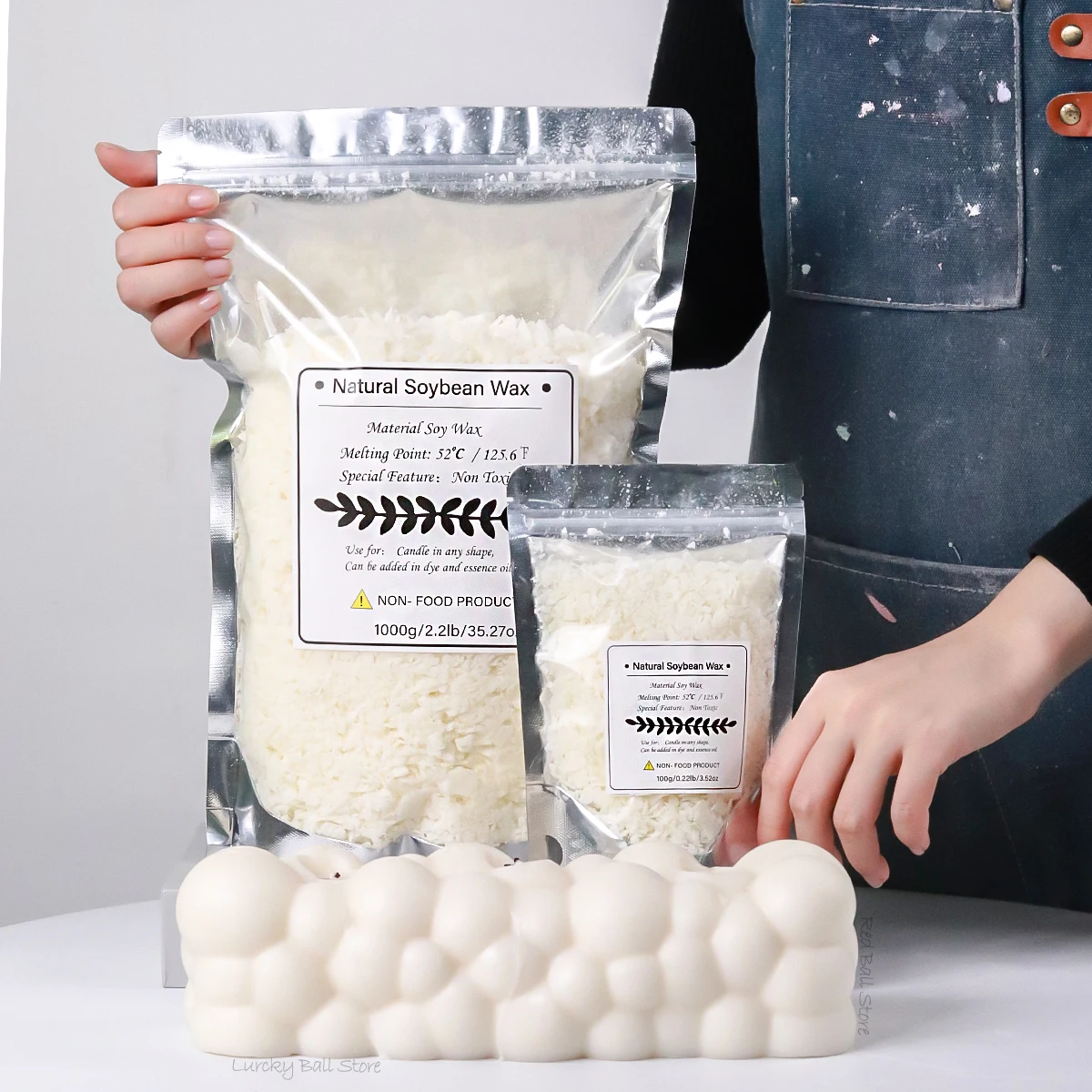 1000/500/250/100g DIY 수제 양초 공예에 대한 천연 간장 왁스 100% 무첨가 향기로운 양초 원료 만들기 키트