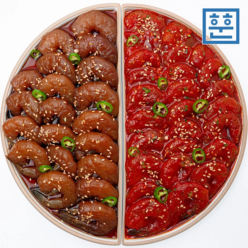 [훈훈수산] 특제소스로 만든 깐새우장 300g+300g / 캔시머용기 포장 / 2가지맛 선택가능