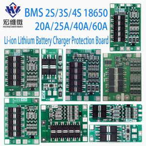 리튬 이온 배터리 충전기 보호 보드 18650 BMS 드릴 모터, 3S, 4S, 25, 40A, 60A, 11.1V, 12.6V, 14.8V, 16.8V, 강화, 밸런스
