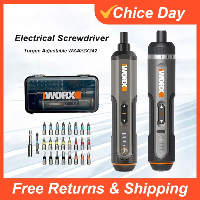 워크스 미니 4V 전동 드라이버, WX240, 무선 전동 드라이버, USB 핸들, 전동 드릴 도구 WX240.7/WX240/WX242