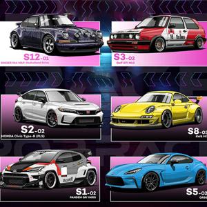 Xcartoys PopRace 1/64 모델 자동차 클래식, GTi Mk2, 997, Stagea R34, Singer 964 다이캐스트 차량 장난감 컬렉션 성인용 선물