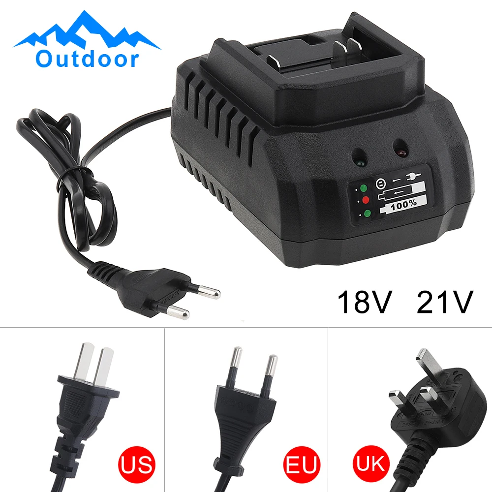 18V 21V 리튬 배터리 충전기 고속 충전 18V 21V 전동 공구 휴대용 고속 충전기 미국/영국/유럽 플러그 마키타 BL1415 BL1815 용