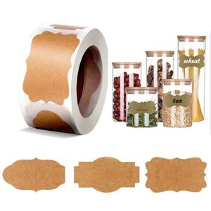 300 스티커/롤/30x50mm 크래프트 종이 빈 장식 스티커 스티커 Diy 스티커 베이킹 포장 스티커 라벨