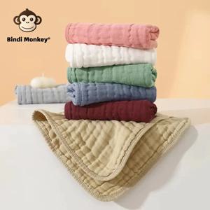 아기 목욕 타올 키즈 Swaddle 랩 침구 순수 코튼 버블 모슬린 담요 6 레이어 유아 거즈 수신 담요 105*105cm