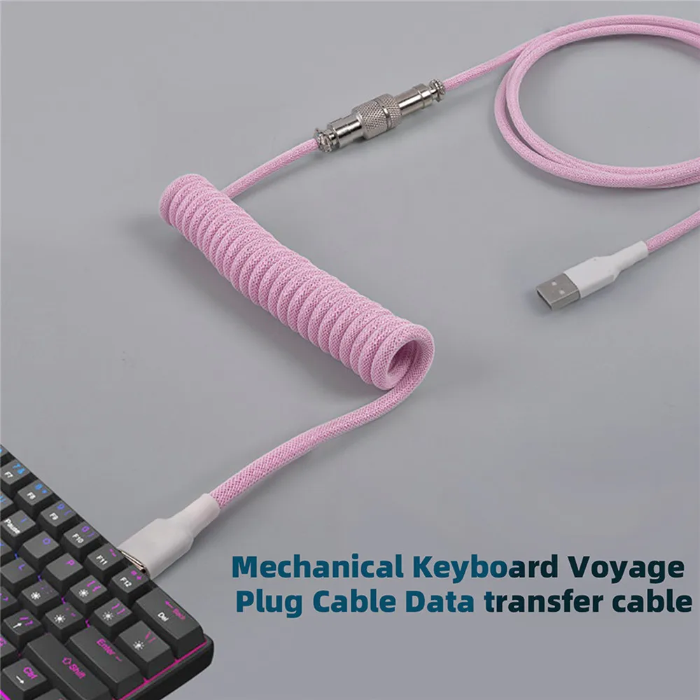 기계식 키보드 코일 케이블, Type-C USB 포트, 게임 및 데스크탑 컴퓨터용 Aviator 코일 케이블