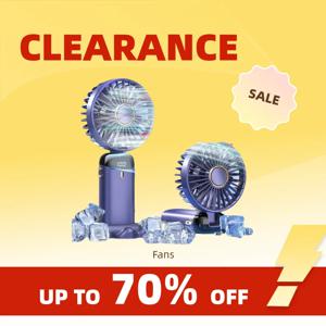 Clearance_USB 휴대용 미니 팬 접이식 휴대용 목 걸이 팬 전화 스탠드 및 디스플레이 화면이 있는 5단 충전식 팬