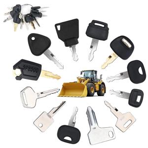 12 키 Caterpillar Jcb Yanmar Kobelco 용 중장비 건설 점화 키 Volvo BOBCAT Hitachi Komatsu 굴삭기 용