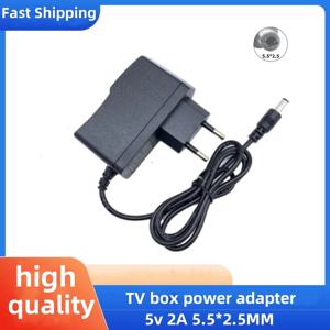 1PCS 5V2A 새로운 AC 100V-240V 변환기 어댑터 DC 5V 2A 2000mA 전원 공급 장치 T95 H96 Max X96 Tanix 안드로이드 TV 박스 용 EU 플러그 DC